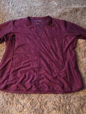 Port Authority Women's Deep Plum Short Sleeve Tee